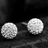 earring jewelry wedding party daily sterling silver rhinestone silver