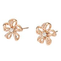 earring flower stud earrings jewelry women daily gold alloy gold