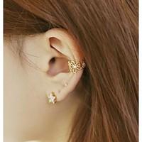 Earring Flower Ear Cuffs Jewelry Wedding / Party / Daily / Casual Alloy Gold / Silver / Pink