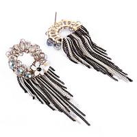 Earrings Set Crystal Tassel Euramerican Fashion Personalized Alloy Gold Jewelry For Wedding Party Birthday Gift 1 pair