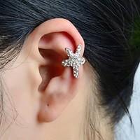 Ear Cuffs Alloy Rhinestone Simulated Diamond Star Silver Jewelry Wedding Party Daily Casual Sports 1pc