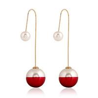 Earring Drop Earrings Jewelry Women Alloy / Imitation Pearl / Gold Plated 2pcs Gold