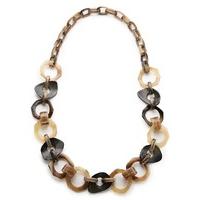 East Horn and Shell Chunky Necklace ECRU