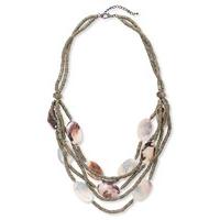 East Shell & Bead Multi Strand Necklace ASH