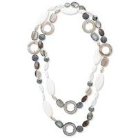 East Long Multi Bead Shaped Necklace DOVE