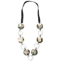 east kia shell horn link necklace sand