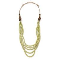 East Yara Wooden Bead Necklace LIME
