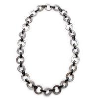 East Horn and Shell Link Necklace GRANITE