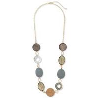 East Circle and Ring Bead Necklace DOVE