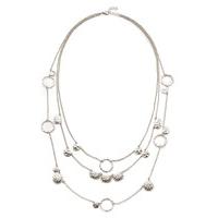 East Irregular Disc Necklace SILVER