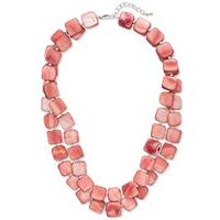 East Double Strand Square Bead Necklace PETAL