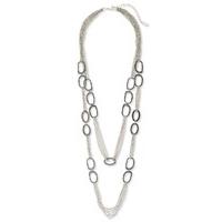 east metal chain link necklace silver