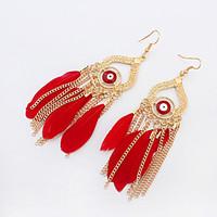 Earrings Set Jewelry Euramerican Fashion Personalized Gem Feather Alloy Jewelry Jewelry For Wedding Special Occasion 1 Pair