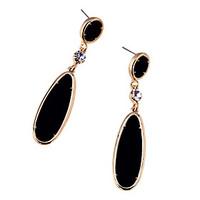 Earrings Set Crystal Euramerican Fashion Personalized Simple Style Alloy Black Jewelry For Wedding Party Birthday Gift 1 pair