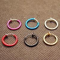 Earring Circle Jewelry Women / Men Fashion Daily / Casual Alloy 1 pair Black / Red / Blue / Purple