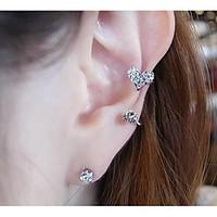 Earring Stud Earrings / Ear Cuffs Jewelry Women Wedding / Party / Daily / Casual Alloy / Imitation Pearl / Rhinestone Silver