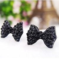 earring stud earrings jewelry wedding party daily casual alloy black