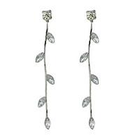 Earring Leaf Jewelry Women Fashion Party / Daily / Casual Alloy 1 pair Silver KAYSHINE