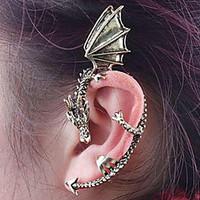 Earring Clip Earrings Jewelry Women Alloy 2pcs Silver