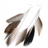 Earring Drop Earrings Jewelry Women Party / Daily Alloy / Feather