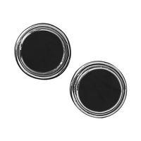 Earrings Whitby Jet And Silver Round Classic Stud