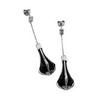 Earrings Whitby Jet And Platinum Cabaret Drop Diamond Drop