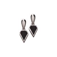 earrings whitby jet and silver dinky kite drop