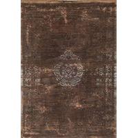 Ebony Brown Distressed Traditional Flatweave Rug - Louis De Poortere 170x240