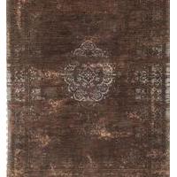 ebony brown distressed traditional flatweave rug louis de poortere 230 ...