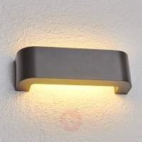 eberta led outdoor wall light in graphite grey