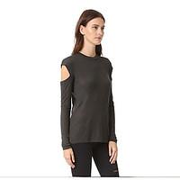 ebay AliExpress trade autumn new long-sleeved sweater women#39;s T-shirt bottoming openwork