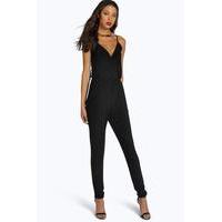 ebony cross back jumpsuit black