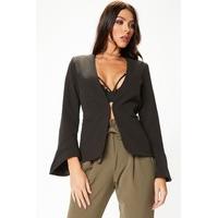 Ebony Black Bell Sleeved Blazer