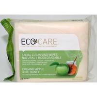 ecocare cleansing face wipes organic apple with honey pack of 25