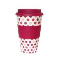 Ecoffee Cup Pink Polka Reusable Coffee Cup 400ml (1 x 400ml)