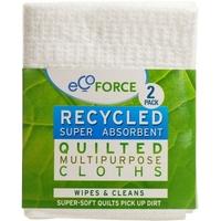 ecoforce recycled multi purpose quilted cloths 2pk