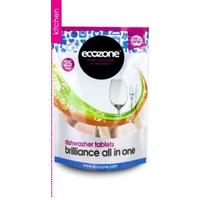 ecozone dishwasher tablets all in one brilliance 65pk 104kg