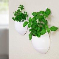 eco pod self watering herb pot set of 2