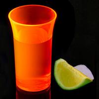 Econ Neon Orange Polystyrene Shot Glasses CE 1.75oz / 50ml (Case of 100)