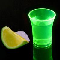 Econ Neon Green Polystyrene Shot Glasses CE 0.9oz / 25ml (Case of 100)