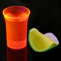 Econ Neon Orange Polystyrene Shot Glasses CE 1.25oz / 35ml (Case of 100)