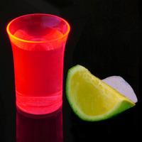 Econ Neon Red Polystyrene Shot Glasses CE 1.25oz / 35ml (Case of 100)