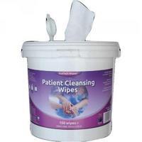 EcoTech White Patient Cleansing Wipes Tub of 150 EBPC150