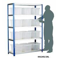 Ecorax - Topbox Shelving Units 5 shelves & 8x35ltr boxes