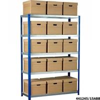 Ecorax - Topbox Shelving Units 5 shelves & 10 Archive Boxes