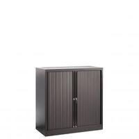 economy low steel storage cupboard with tambour doors supplied empty