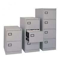 Economy 4 draw steel filing cabinet in Black