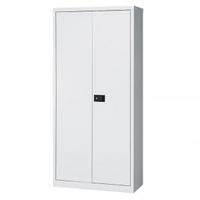 economy high steel storage cupboard with three shelf in grey