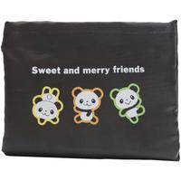 eco bag black panda pattern