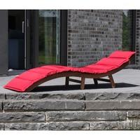 Eco Box Bora Bora Lounger with Red Cushion